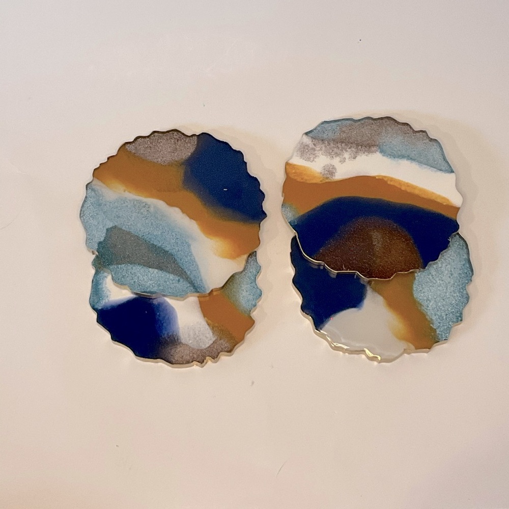 Handmade Geode coaster set